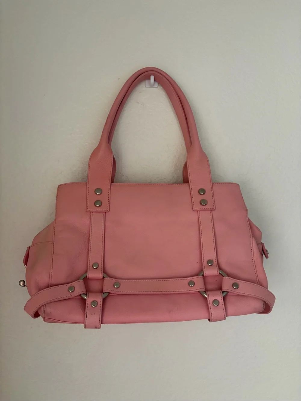Bird by Juicy Couture Pink Structured Shoulder Bag Vintage